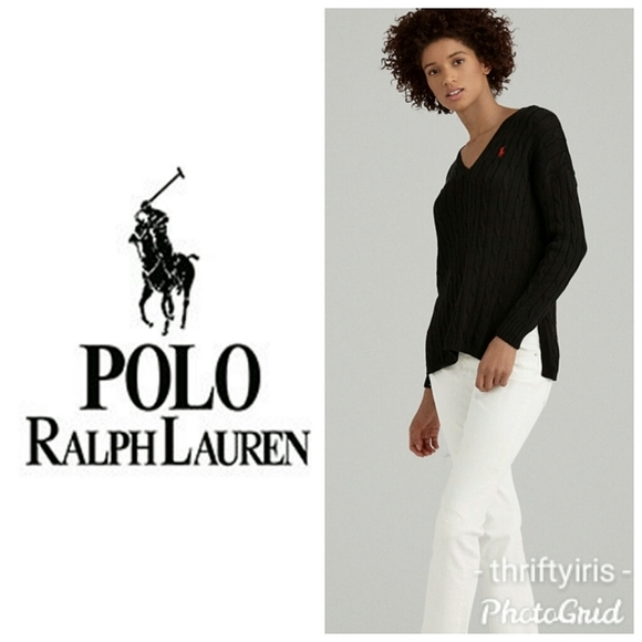 Polo Ralph Lauren Pink Side Slit Cable Sweater-S